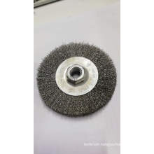 100mm OD High Speed Narrow Crimped Wire Wheel Decarbonising Brush For Dust